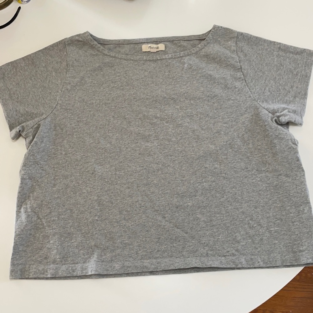 Boat neck heavyweight crop tee from madewell